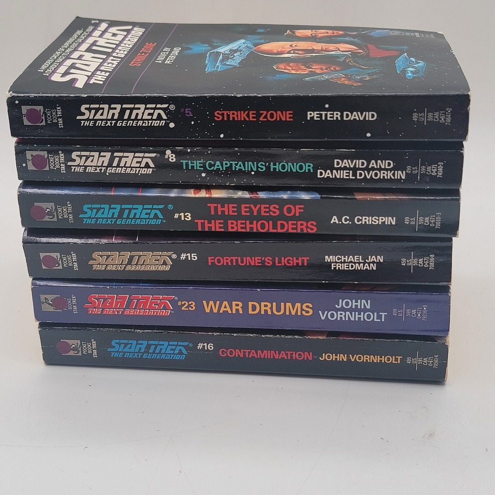 Various Star Trek The Next Generation Paperback Lot 6 Books Pocket Books Good